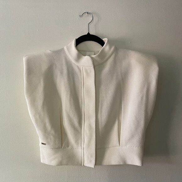 Lune Active Moon Classic Cropped Jacket Marshmellow Cream Medium Organic Cotton - Picture 1 of 8